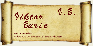 Viktor Burić vizit kartica